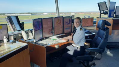 Sofia jobbar som försvarsmeteorolog vid  Helikopterflottiljen i Linköping.